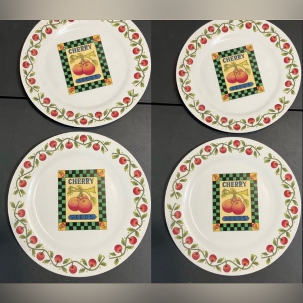 Chef's Classics Decorative Ceramic Cherry Serving Dinner Plate